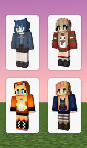 اسکرین شات 3 برنامه Cute Skins Girls for Minecraft