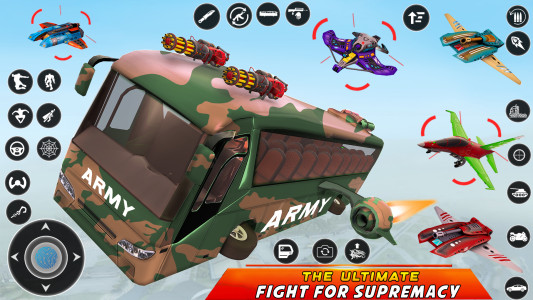 اسکرین شات 5 برنامه Army Bus Robot Car Game 3d