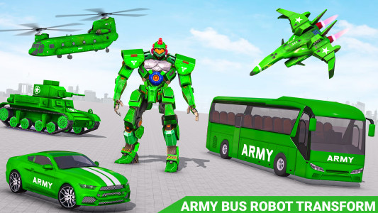 اسکرین شات 8 برنامه Army Bus Robot Car Game 3d