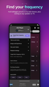 اسکرین شات 2 برنامه 432 Player: 432Hz Converter