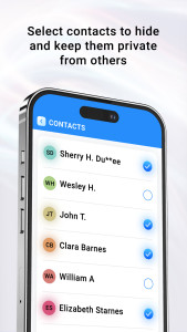 اسکرین شات 2 برنامه Hide Contacts From Phone Book