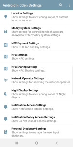 اسکرین شات 4 برنامه Android Hidden Settings