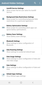 اسکرین شات 2 برنامه Android Hidden Settings