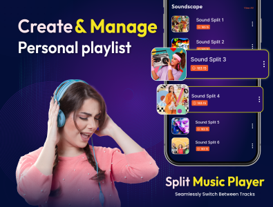 اسکرین شات 4 برنامه Split Music - Volume Booster