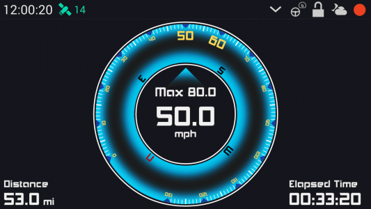 اسکرین شات 4 برنامه GPS HUD Speedometer