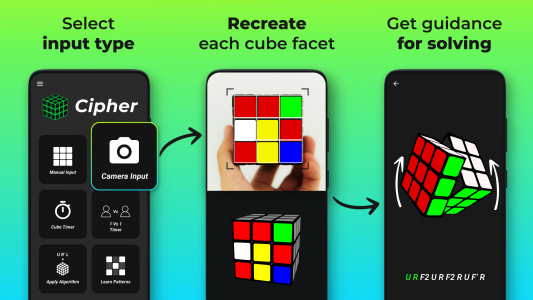 اسکرین شات 2 بازی Cube Cipher - Cube Solver