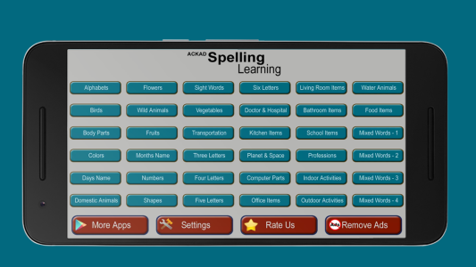 اسکرین شات 1 برنامه A Spelling Learning