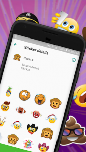 اسکرین شات 6 برنامه HD Emoji Stickers For WhatsApp (WAStickerApps)