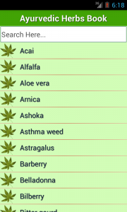 اسکرین شات 1 برنامه Ayurvedic Herbs Medicine Book