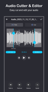 اسکرین شات 2 برنامه Audio Editor and Music Editor