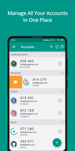 اسکرین شات 1 برنامه TOTP Authenticator – 2FA Cloud