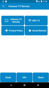 اسکرین شات 1 برنامه HiSense TV Remote Control