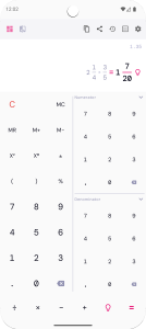 اسکرین شات 1 برنامه Fraction Calculator & Solver