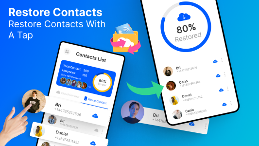 اسکرین شات 2 برنامه Contacts Backup Cloud Transfer
