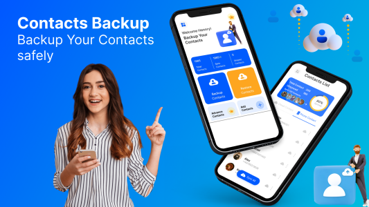 اسکرین شات 1 برنامه Contacts Backup Cloud Transfer