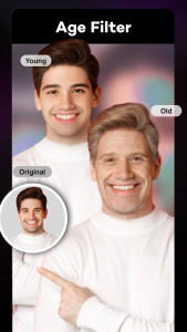اسکرین شات 5 برنامه FaceLook - aging app face swap