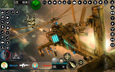 اسکرین شات 2 برنامه Army Gunship Helicopter Game