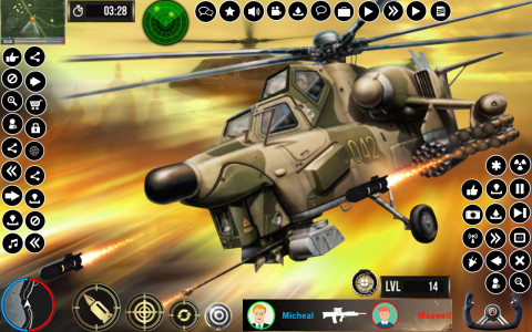 اسکرین شات 1 برنامه Army Gunship Helicopter Game