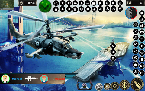 اسکرین شات 3 برنامه Army Gunship Helicopter Game
