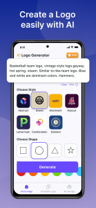 اسکرین شات 2 برنامه Logo Generator Ai Logo Maker