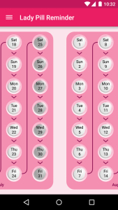 اسکرین شات 2 برنامه Lady Pill Reminder
