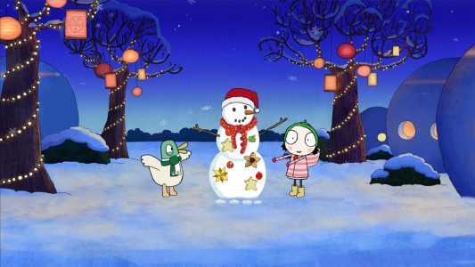 اسکرین شات 6 بازی Sarah & Duck: Build a Snowman