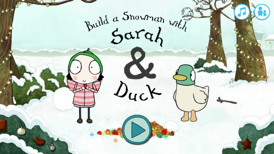 اسکرین شات 1 بازی Sarah & Duck: Build a Snowman