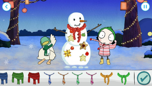 اسکرین شات 4 بازی Sarah & Duck: Build a Snowman