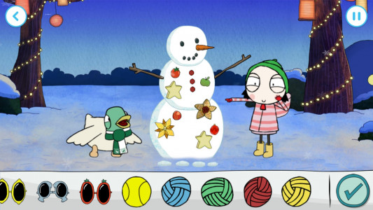 اسکرین شات 3 بازی Sarah & Duck: Build a Snowman