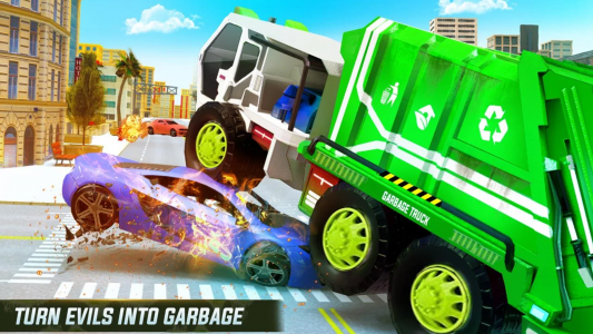 اسکرین شات 1 برنامه Hippo Robot Garbage Truck Robo