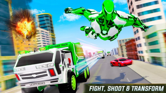 اسکرین شات 4 برنامه Hippo Robot Garbage Truck Robo