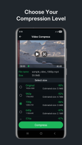 اسکرین شات 2 برنامه Video Compressor & Converter