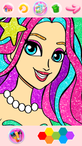 اسکرین شات 4 برنامه Rainbow Glitter Coloring Book