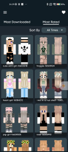 اسکرین شات 4 برنامه Cute Girl Skin for Minecraft