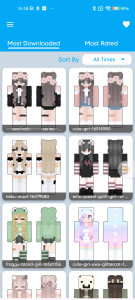 اسکرین شات 1 برنامه Cute Girl Skin for Minecraft
