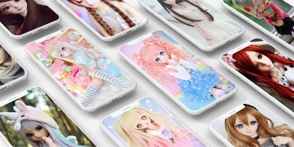 اسکرین شات 1 برنامه Cute Doll Wallpaper