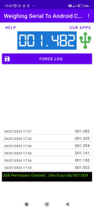 اسکرین شات 3 برنامه Weighing Scale Serial Terminal