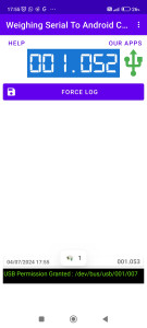 اسکرین شات 1 برنامه Weighing Scale Serial Terminal