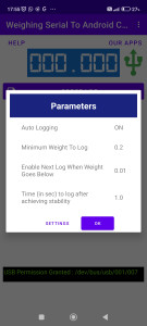اسکرین شات 7 برنامه Weighing Scale Serial Terminal
