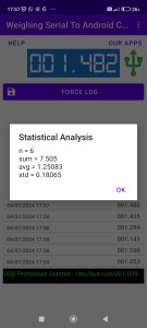 اسکرین شات 4 برنامه Weighing Scale Serial Terminal