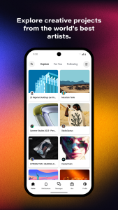 اسکرین شات 2 برنامه Behance - Creative Portfolios