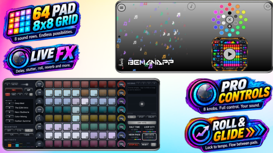 اسکرین شات 2 برنامه PadVibe: Drum Pad Beat Maker