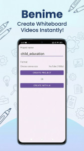 اسکرین شات 2 برنامه Benime: AI Whiteboard Maker