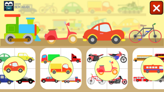 اسکرین شات 1 بازی Vehicles for Kids