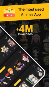 اسکرین شات 2 برنامه Anime stickers for whatsapp