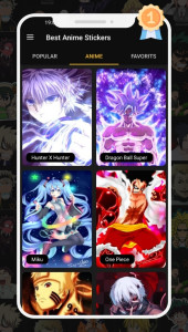 اسکرین شات 6 برنامه Anime stickers for whatsapp