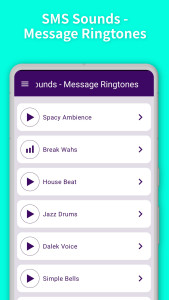 اسکرین شات 1 برنامه SMS Sounds — Message Ringtones