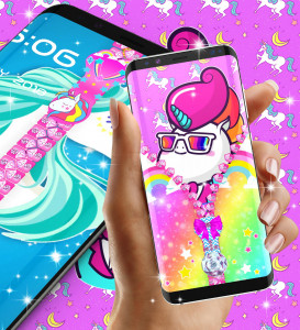 اسکرین شات 3 برنامه Unicorn zipper lock screen