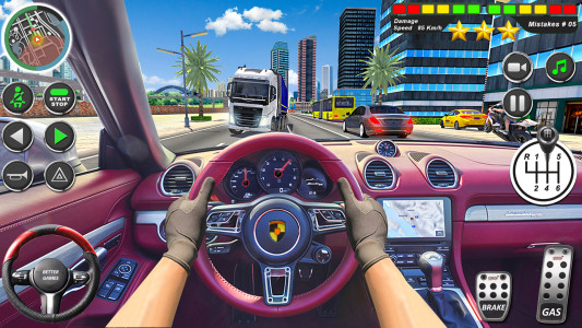 اسکرین شات 3 بازی City Driving School Car Games