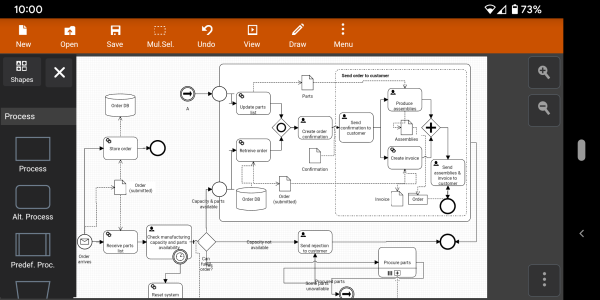 اسکرین شات 1 برنامه Flowdia Diagrams Lite